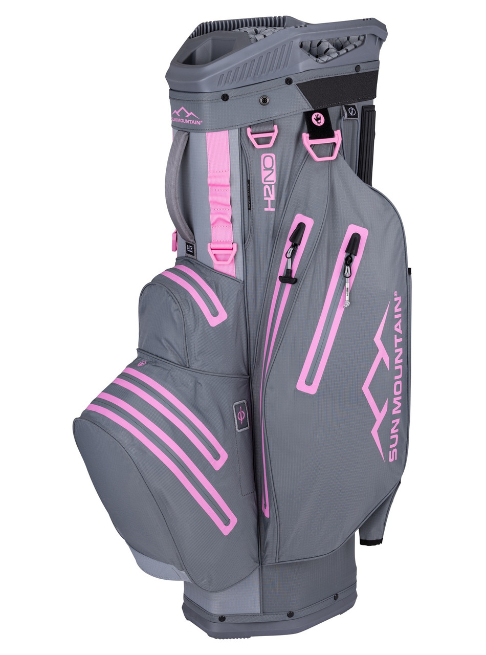 Sun Mountain H2NO Lite Golf Cart Bag - Nickel/Cadet/Pink