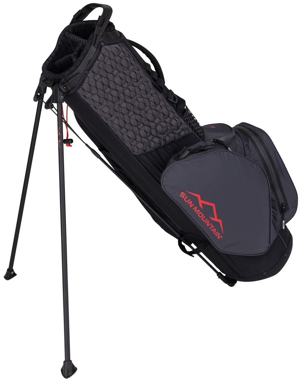 Sun Mountain H2NO Lite Speed Golf Stand Bag - Black/Steel/Red