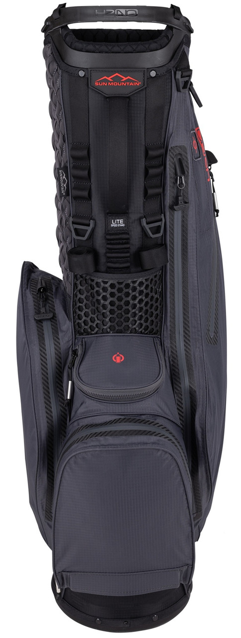 Sun Mountain H2NO Lite Speed Golf Stand Bag - Black/Steel/Red