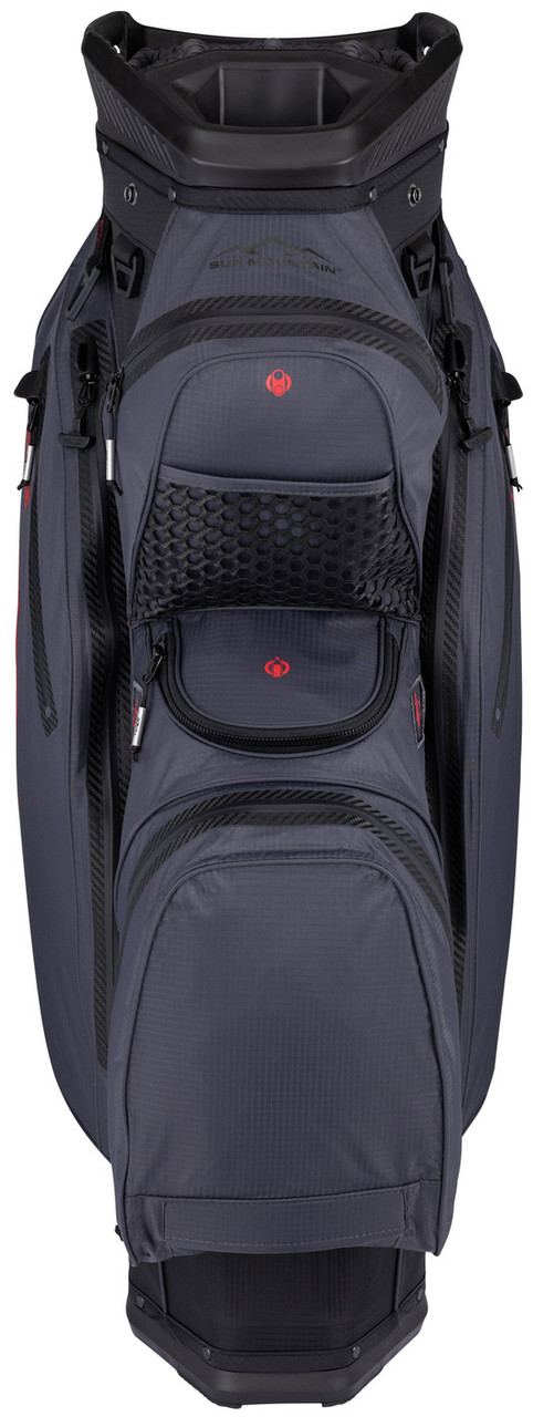 Sun Mountain H2NO Staff Golf Cart Bag - Black Steel Red