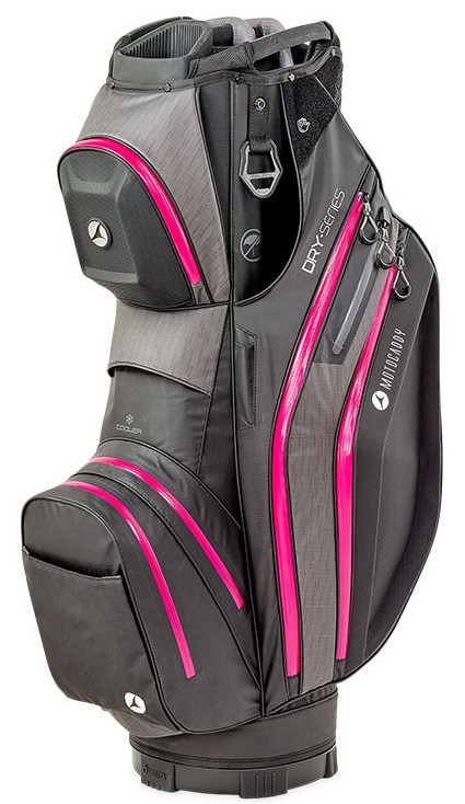 Motocaddy Dry Series Cart Bag - Black/Fuchsia | Golfsupport.com
