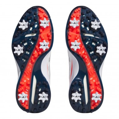 adidas red white and blue golf shoes