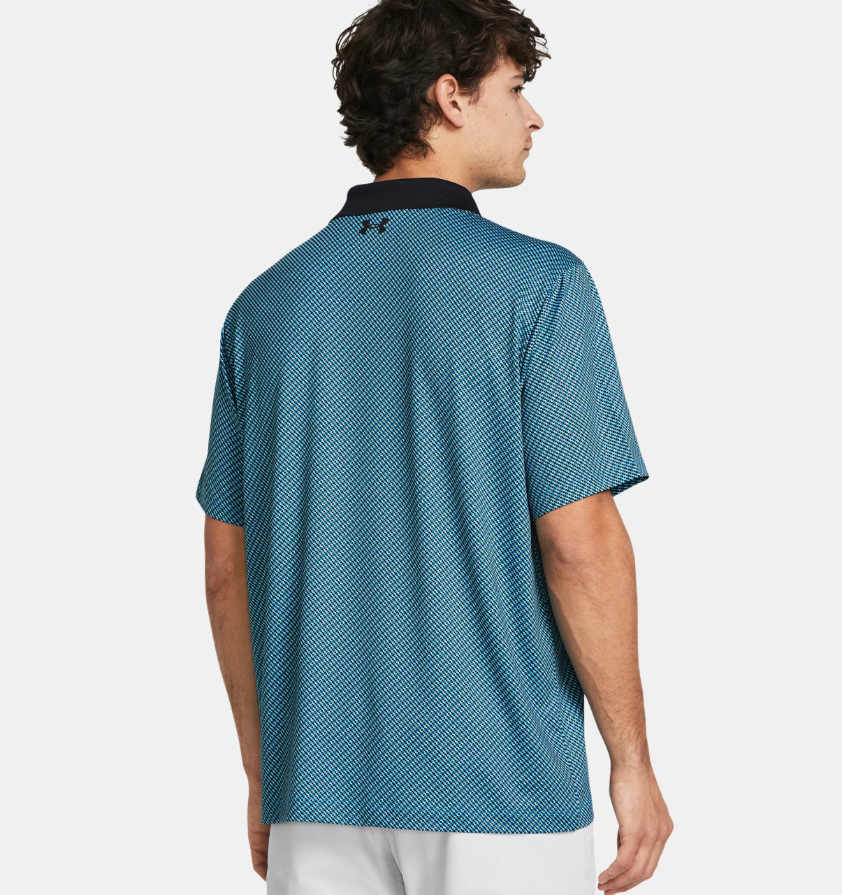 Under Armour UA Performance 3.0 Printed Polo Shirts Sky Blue
