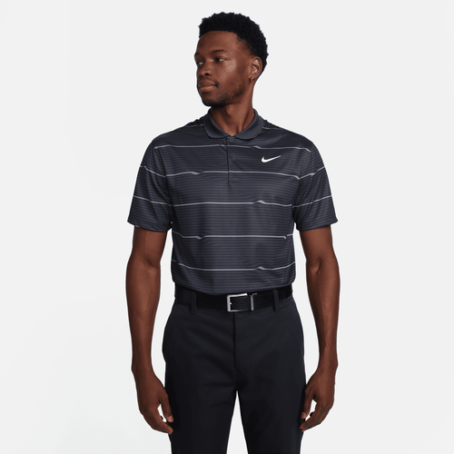 Nike Dri-Fit Victory Ripple Polo Shirt Black/Dark Smoke Grey/White