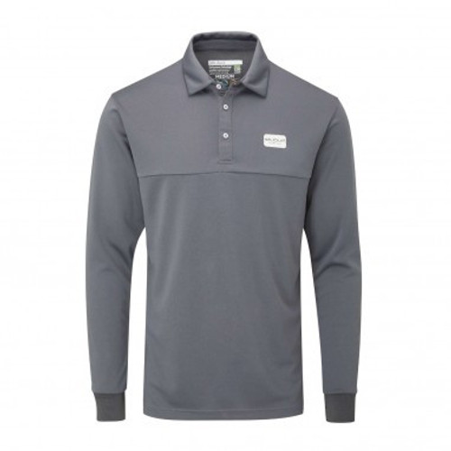 Stuburt Sport-Tech Long Sleeve Polo Shirts - Slate Grey