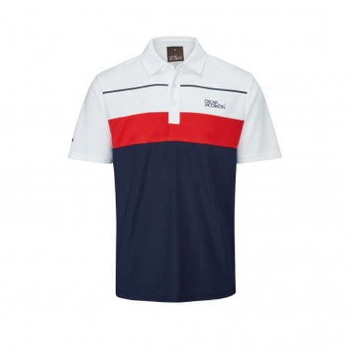 Oscar Jacobson Dodman Polo Shirt - Navy/Jewel Red