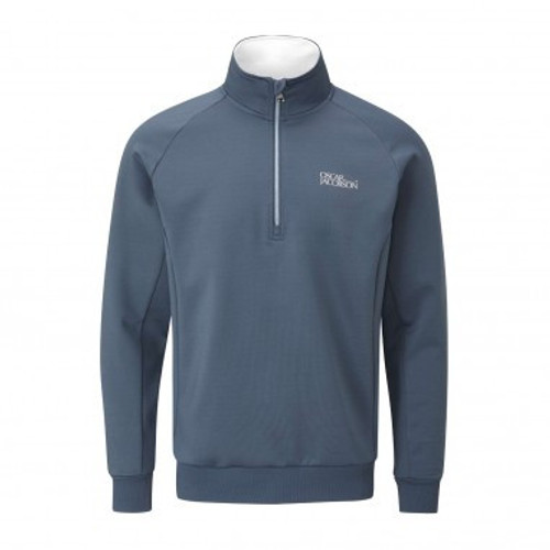 Oscar Jacobson Trent Tour 1/2 Zip Sweaters - China Blue