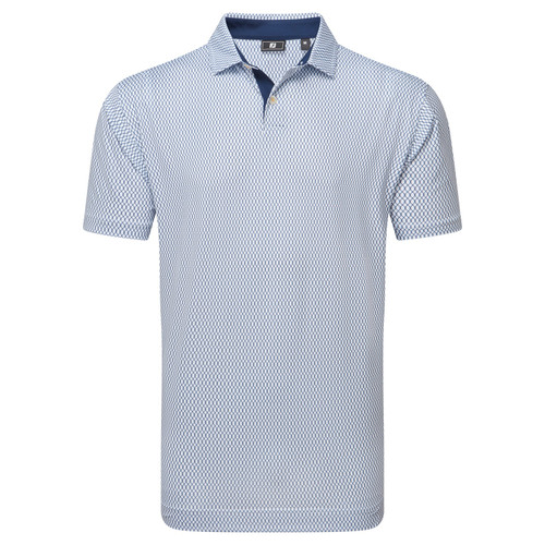 FootJoy Irongate Lisle Polo Shirt - White / Navy FootJoy Irongate Lisle Polo Shirt - White / Navy