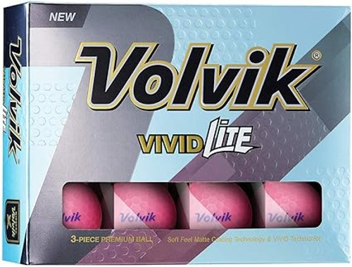 Volvik Vivid XT Soft Golf Balls - Pink
