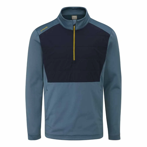 Ping Astbury Men's Insulated  1/2 Zip Fleece Jacket - Blue Fusion/Navy Ping Astbury Men's Insulated  1/2 Zip Fleece Jacket - Blue Fusion/Navy