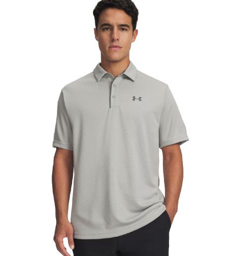 Under Armour Men's UA Tech™ Golf Polo Shirt - Titanium / Pitch Gray