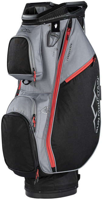 Sun Mountain Forerunner 14-Way Cart Bag - Black-Nickel-Red