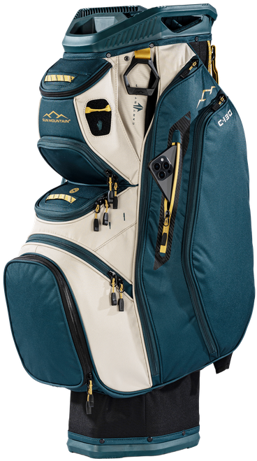 Sun Mountain C130 14 Way Cart Bag - Black-Pond-Sand