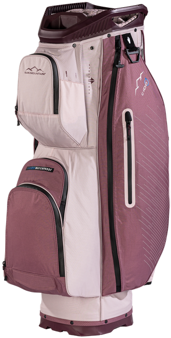 Sun Mountain C100 H2NO 14 Way Cart Bag - Mauve-Powder-Wine
