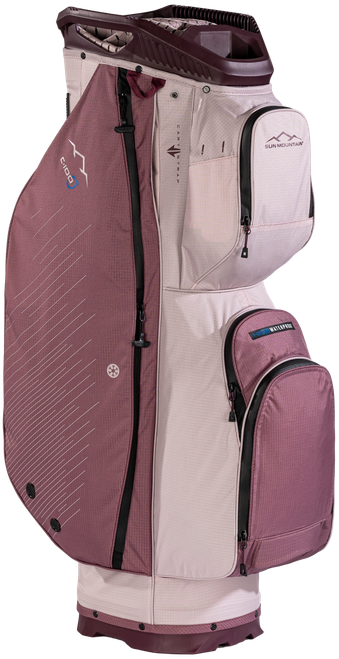 Sun Mountain C100 H2NO 14 Way Cart Bag - Mauve-Powder-Wine