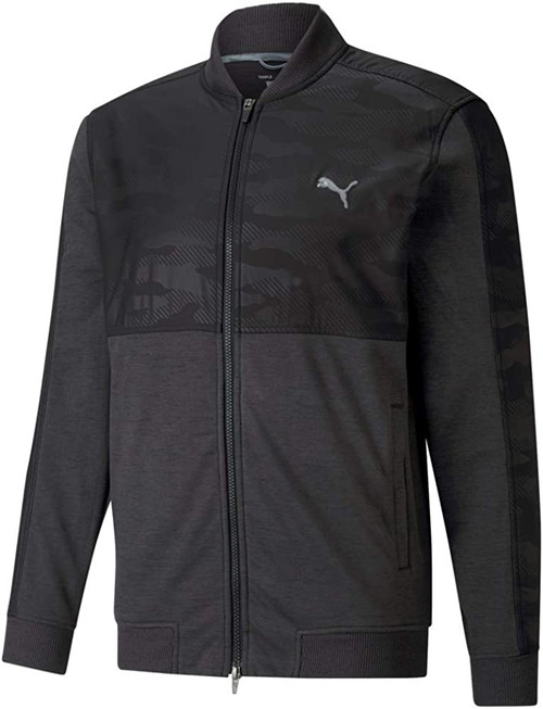 Puma Cloudspun Camo 1/4 Zip Jacket - PUMA Black | Golf Support