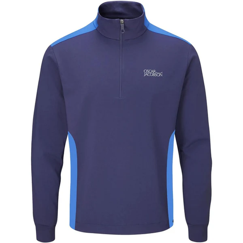 Oscar Jacobson Thornton Mid Layer 1/2 Zip Pullover - Navy