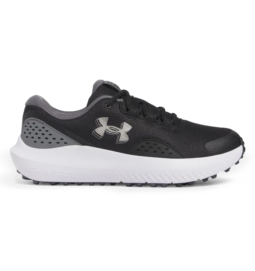 Under Armour Mens Surge Golf Shoes - Black/ Castlerock/ Metalic Gun Metal