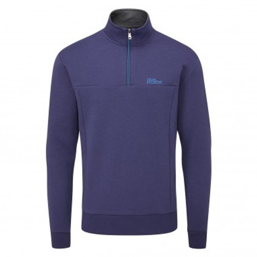 Oscar Jacobson Hawkes Tour 1/4 Zip Sweaters - Navy