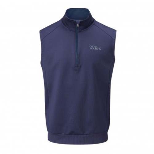 Oscar Jacobson Trent Sleeveless Midlayer - Solid Navy
