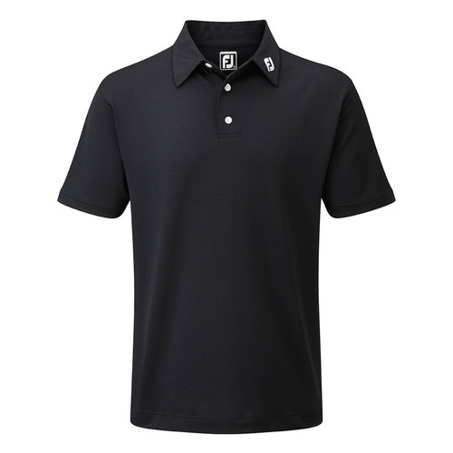 FootJoy Stretch Pique Athletic Fit Polo Shirt - Black