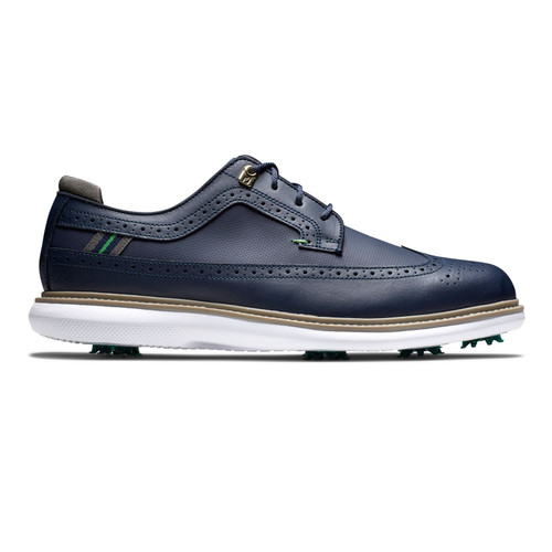 FootJoy Traditions Golf Shoes - Navy w/ Shield Tip