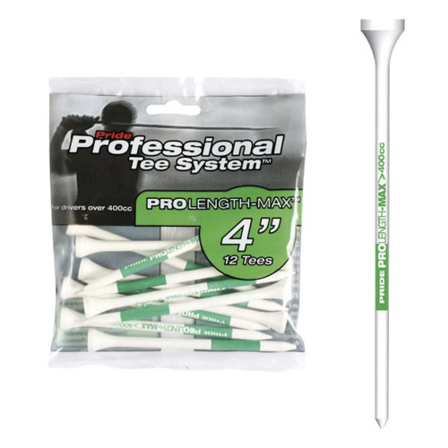 Pride Professional Tee System Golf Tees - Green 4 Inches (Pack of 12) Pride Professional Tee System Golf Tees - Green 4 Inches (Pack of 12)