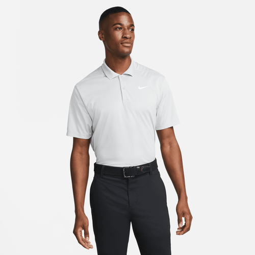 Nike Dry Victory Solid Golf Polo Shirt - Light Smoke Grey/White