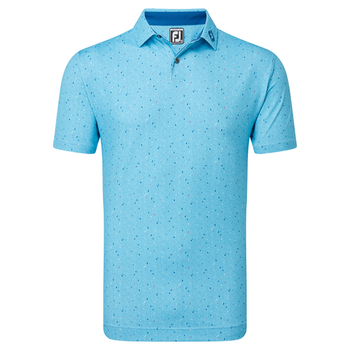 FootJoy Eu Tweed Texture Polo Shirt - Blue Sky FootJoy Eu Tweed Texture Polo Shirt - Blue Sky