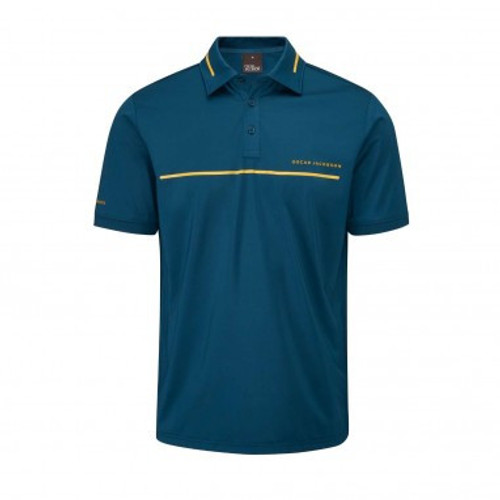 Oscar Jacobson Marsden Polo Shirts - Teal/Ochre