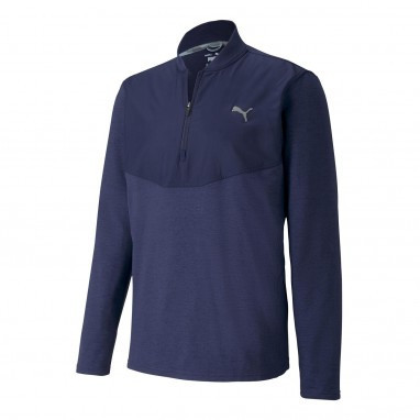Puma Cloudspun Camo 1/4 Zip Jacket - PUMA Black | Golf Support