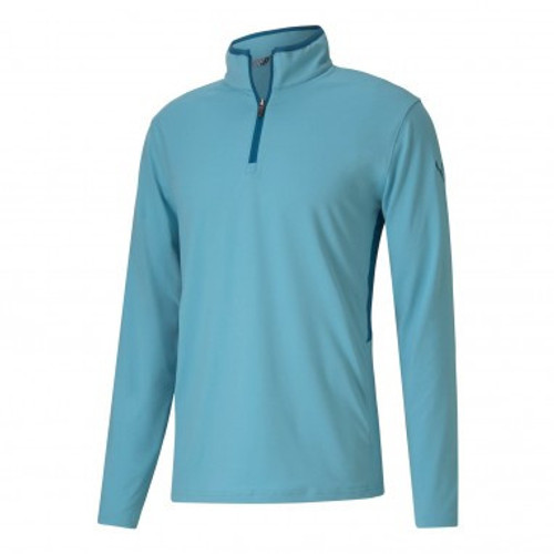 Puma Rotation 1/4 Zip Sweaters - Milky Blue