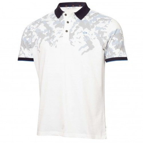 Calvin Klein Nashua Printed Polo Shirts - White/Navy