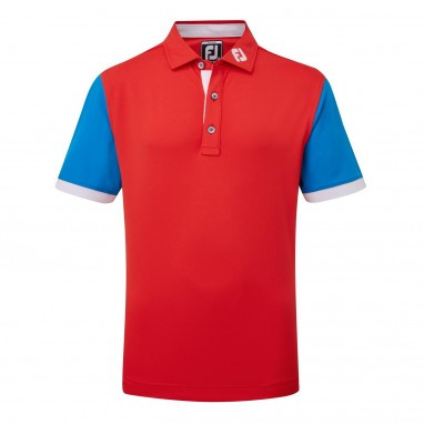 bright crimson polo shirt