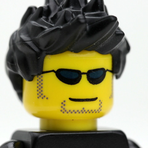 Male Head - spiky black hair - sunglasses