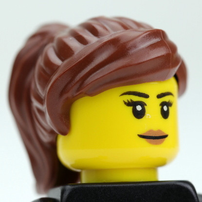 Female Head -  light brown hair - concerned / confident