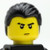 Male Head - black hair - slicked - serious