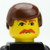 Male Head -  brown hair - ginger mustache 