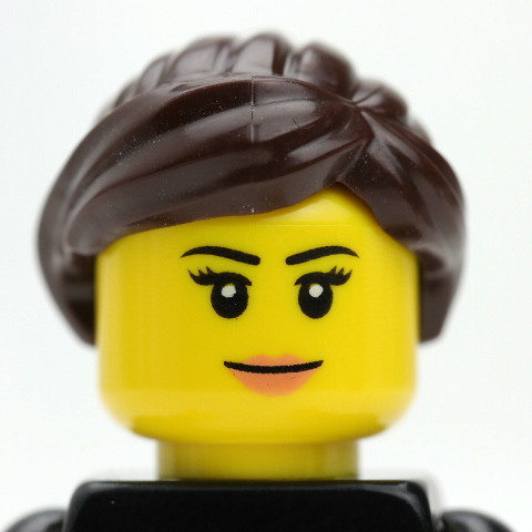 Female Head - brunette - concerned