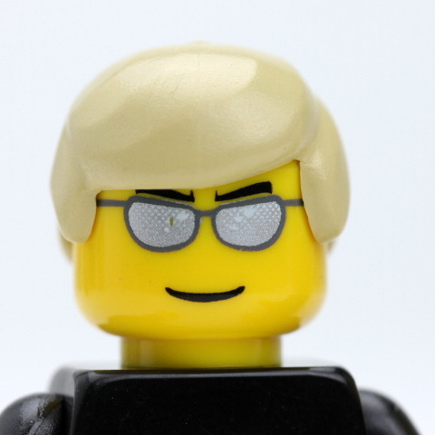 Male Head -  blonde hair - chrome sunglasses 