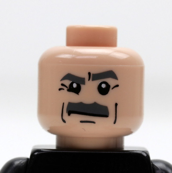Male Head -  bald - mustache