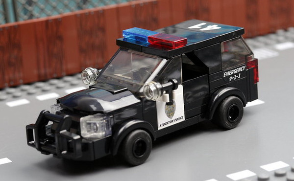Stockton Police - Ford Explorer 2024 | black rims | wrap push bar