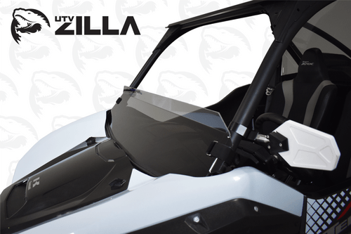 Polycarbonate TINTED Half Windshield with quick straps for KRX Polycarbonate TINTED Half Windshield with quick straps for KRX