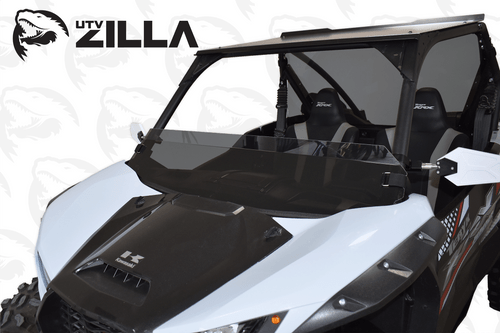 Polycarbonate TINTED Half Windshield with quick straps for KRX Polycarbonate TINTED Half Windshield with quick straps for KRX