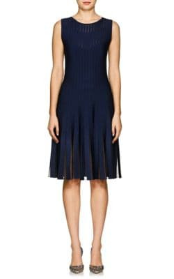 Compact Knit Fit & Flare Dress