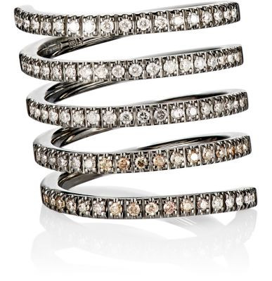 Mixed-Diamond Spiral Ring