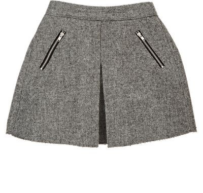 Wool-Blend Felt Skirt