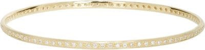 White Diamond & Yellow Gold Bangle