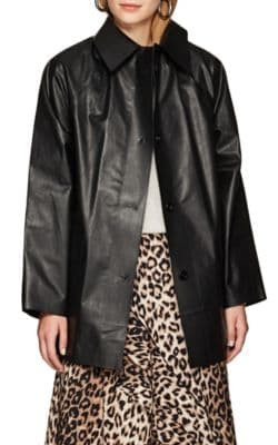 Laminated Cotton-Blend Trench Coat 1