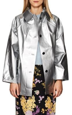 Lacquered Cotton-Blend Trench Coat 3